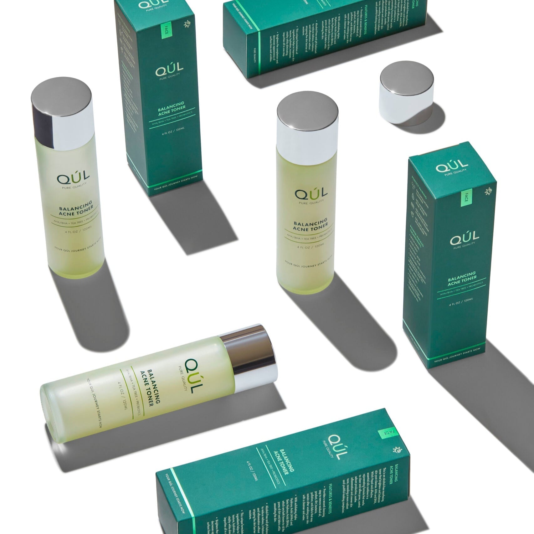 Balancing Acne Toner Collection of Bottle and Packaging