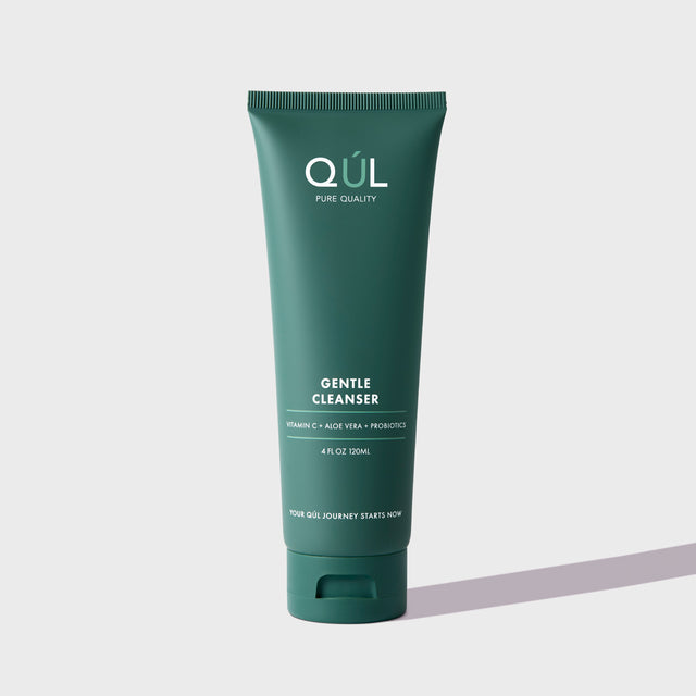 QUL Gentle Cleanser in Dark Green Packaging -- 4 fl oz -- Vitamin C + Aloe Vera + Probiotics