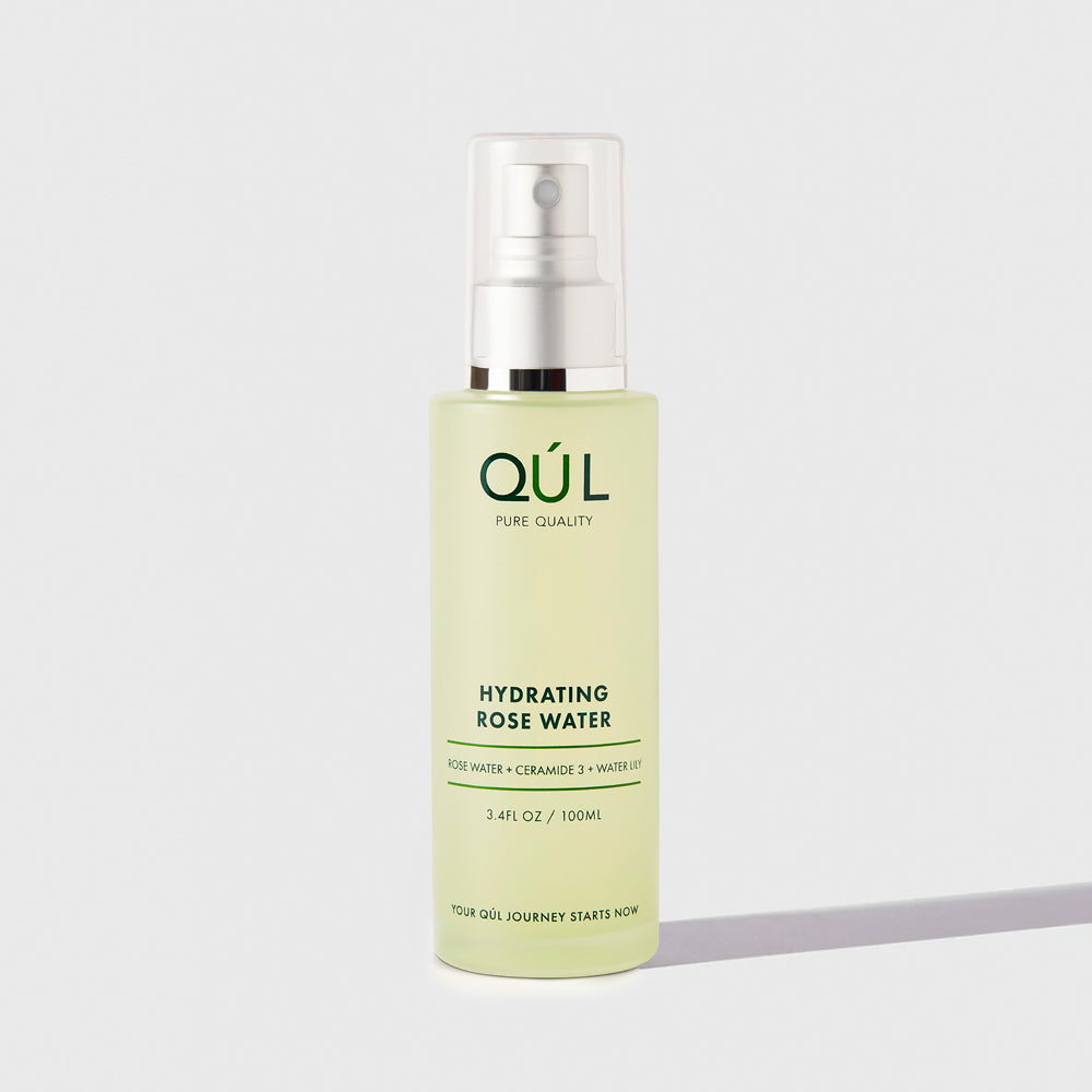 QUL Beauty Hydrating Rose Water Bottle