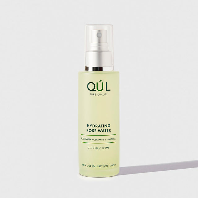 QUL Beauty Hydrating Rose Water Bottle