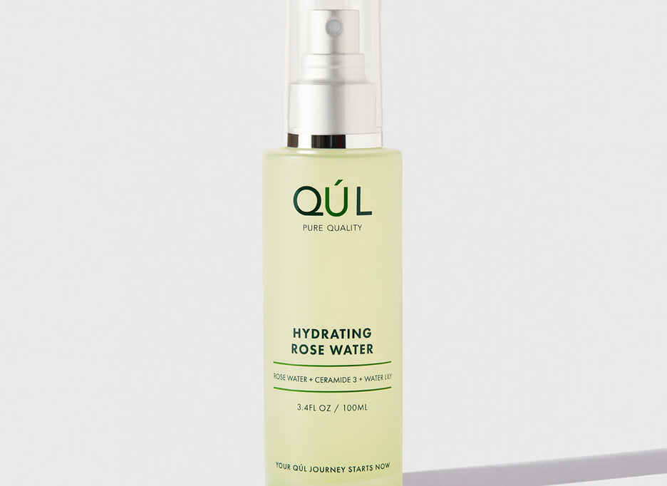 QUL Beauty Hydrating Rose Water Bottle