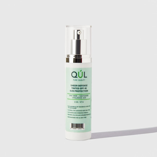 QUL Beauty Sheer Defense Sunscreen SPF 46 bottle 